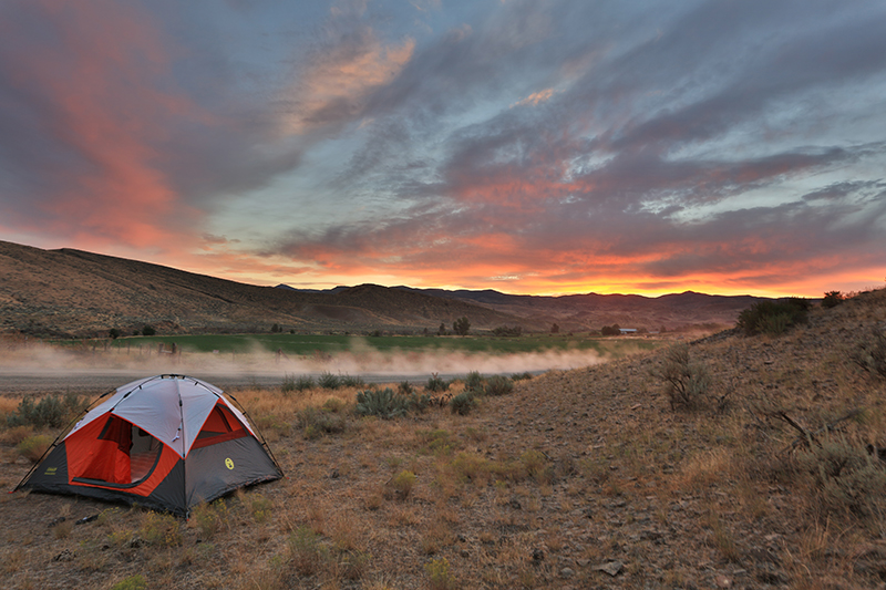 Camping Tent and The Sunset Landscape Photo 18 NV Holden Photography